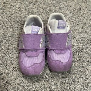 New Balance Purple and Gray Sneakers with Velcro Strap